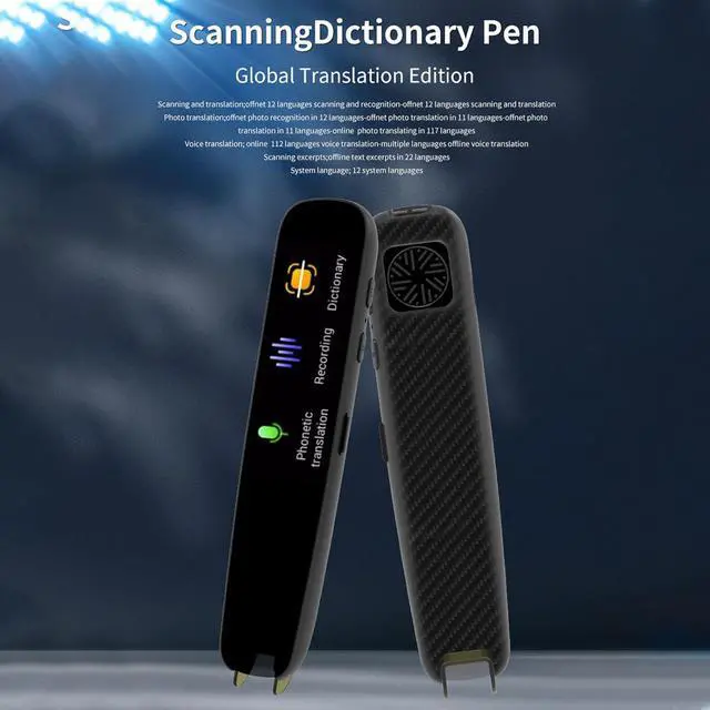 Alt view image 2 of 7 - Scan Reader Pen, 2 Way Wi - Fi Text to Sp Device, Offline Translation Support, 112 Languages Translator Device with 1.97 inch LCD Display