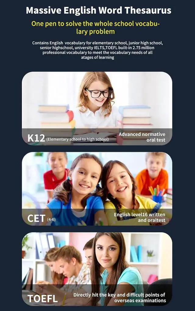 Alt view image 3 of 7 - Scan Reader Pen, 2 Way Wi - Fi Text to Sp Device, Offline Translation Support, 112 Languages Translator Device with 1.97 inch LCD Display