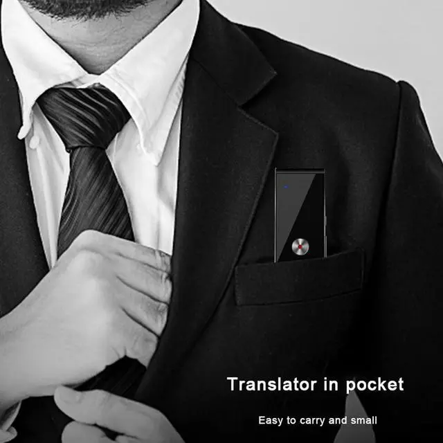 Alt view image 2 of 7 - Language Translator Device, 96 Languages Bluetooth Enabled Real Time Translation Bluetooth 2 Way Translator, for Learning, Travel, Business, and Meetings