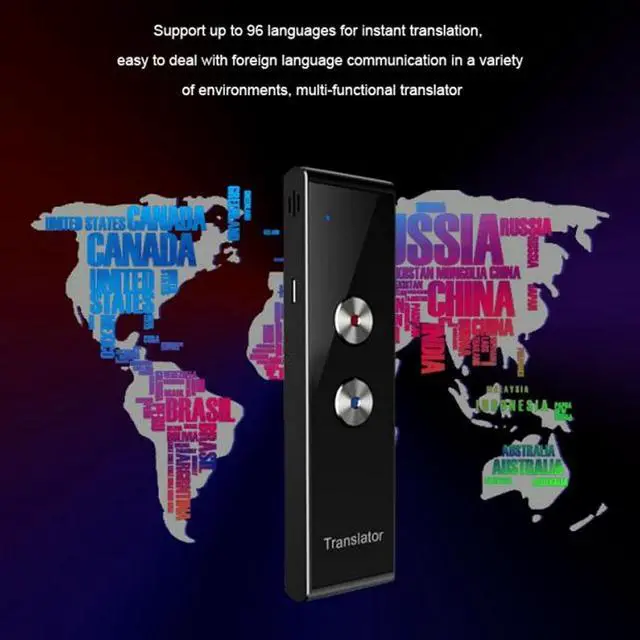 Alt view image 5 of 7 - Language Translator Device, 96 Languages Bluetooth Enabled Real Time Translation Bluetooth 2 Way Translator, for Learning, Travel, Business, and Meetings