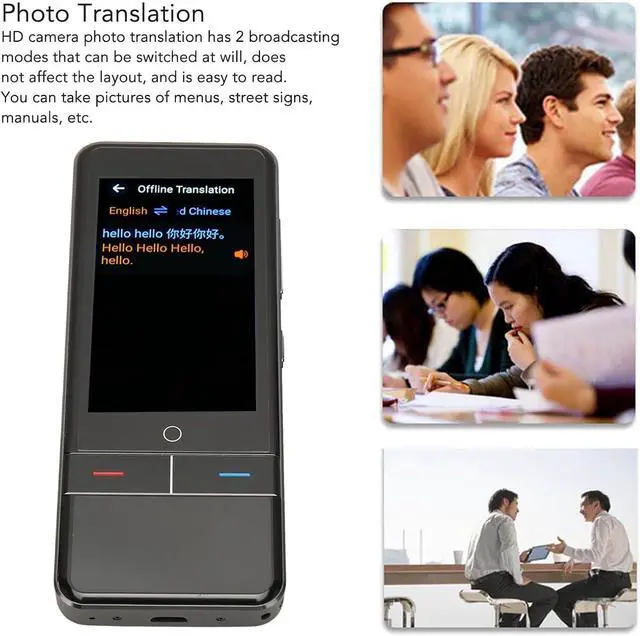 Alt view image 5 of 7 - Language Translator Device, 3.0 Inch Screen, 139 Languages, AI Voice Translator, Image Translation