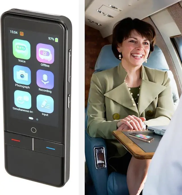 Alt view image 4 of 7 - Language Translator Device, 3.0 Inch Screen, 139 Languages, AI Voice Translator, Image Translation