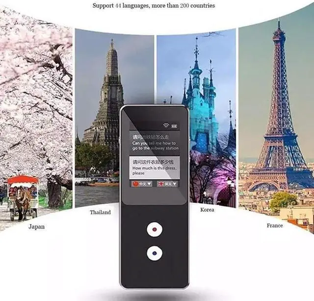 Alt view image 6 of 7 - Offline Portable ligent Voice Translator, 2.4-Inch Touch Screen, Multi-Language Instant Accurate and Fast Translation Mini Pocket Translation Device