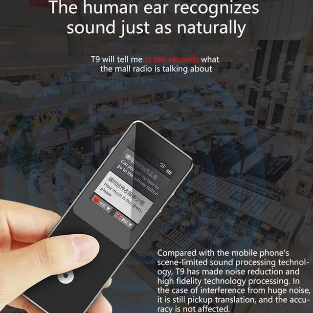 Alt view image 4 of 7 - Offline Portable ligent Voice Translator, 2.4-Inch Touch Screen, Multi-Language Instant Accurate and Fast Translation Mini Pocket Translation Device