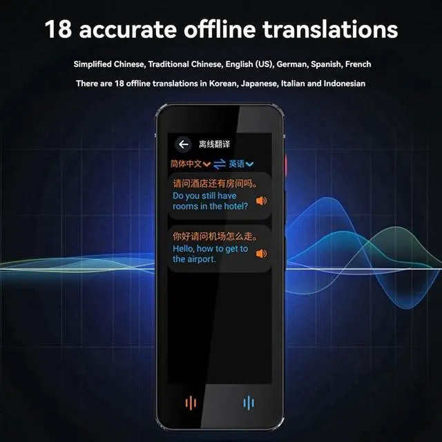 Alt view image 2 of 7 - F12 Translator, 139 Languages Real Time Online, 18 Languages Offline, Accurate Translation, 4 Inches, Instant Voice, Photo, Black