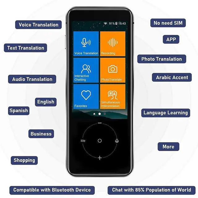 Alt view image 4 of 7 - Smart Instant Language Translator Device - Classic Language Translator Device, Instant Language Voice Translator Device, Electronic Language Translator Device, Voice Photo Translation Efficency