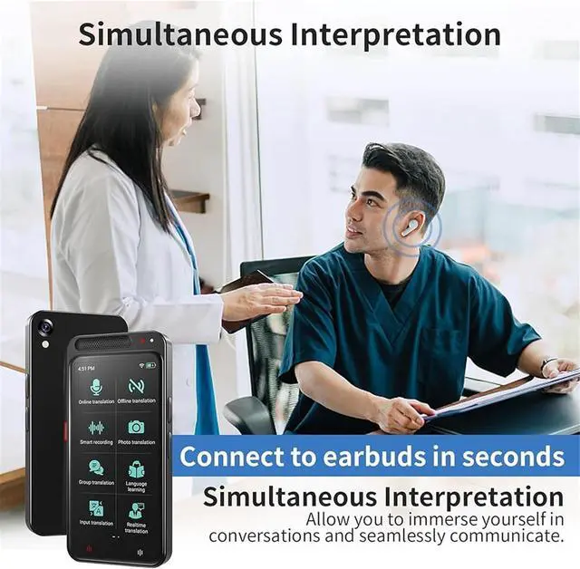 Alt view image 6 of 6 - Scan Reader Pen, 4.1-inch Z6 Translator Machine 138 Languages ligent Translate Real-time Voice Recording Text Translation Device Widescreen for Dyslexia, Elderly, Kids, Students