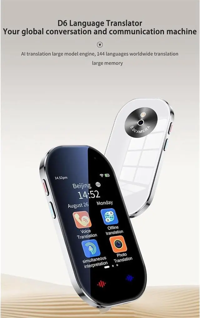 Alt view image 2 of 6 - Scan Reader Pen, Portable D6 Cantonese Smart Translator Photo/Offline/Online Realtime Translation 144 Language Bidirectional Translation Device for Dyslexia, Elderly, Kids, Students