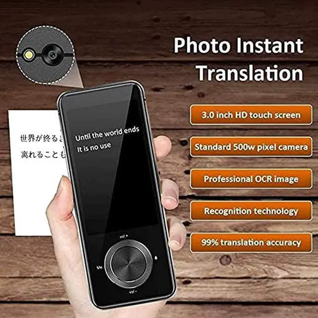 Alt view image 4 of 5 - Language Translator Device,107 Languages Mini Smart Voice Translator, 12 Languages Offline Translator WiFi/Hotspot 43 Country Photo translations Touch Screen P Translator,