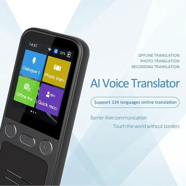 Alt view image 2 of 7 - Instant Two-Way Language Translator Device, Offline Language Translator, Online Translation 134 Languages, Photo Translation 43 Languages, 10 Offline Languages, for Travel