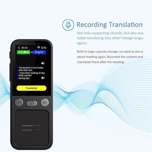Alt view image 4 of 7 - Instant Two-Way Language Translator Device, Offline Language Translator, Online Translation 134 Languages, Photo Translation 43 Languages, 10 Offline Languages, for Travel