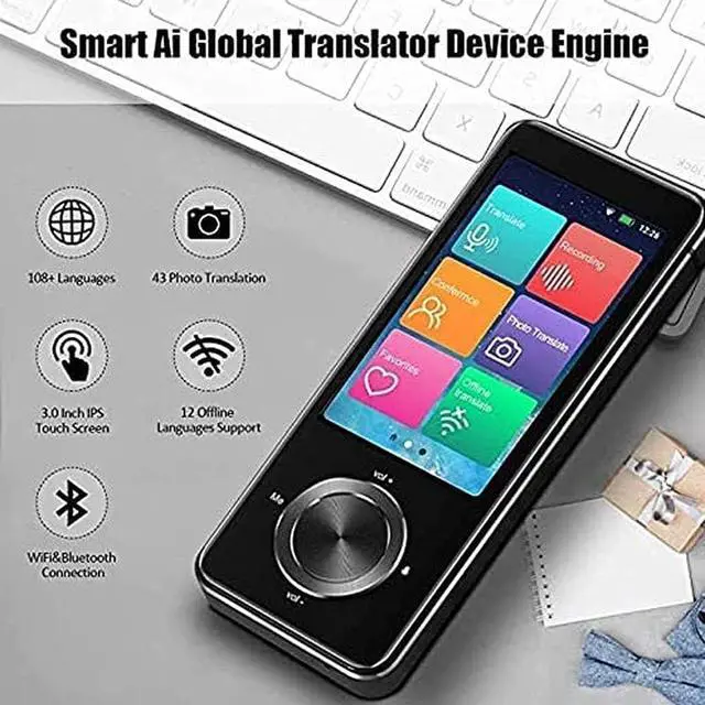Alt view image 3 of 5 - Language Translator Device,107 Languages Mini Smart Voice Translator, 12 Languages Offline Translator WiFi/Hotspot 43 Country Photo translations Touch Screen P Translator,