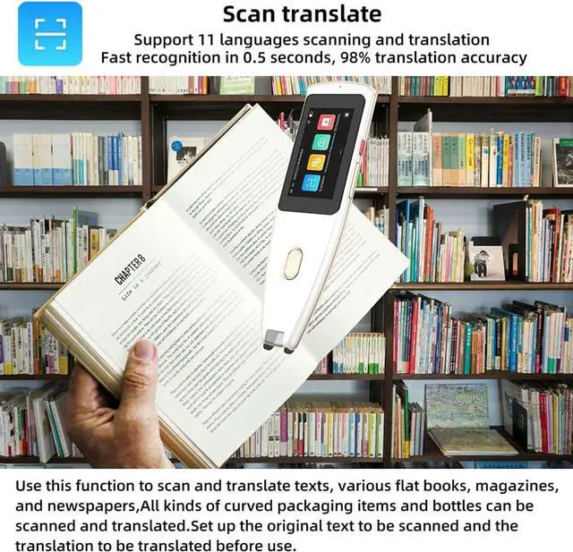 Alt view image 2 of 7 - Wi-Fi Multilingual Dictionary Pen | Scanning Translation Reading Pen | Language Translator Device | Scan Text and Speak Translate | Suitable for School Office Business Needed Happy Gift Vision