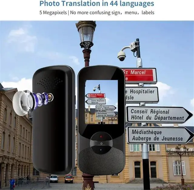 Alt view image 4 of 7 - Scan Reader Pen, Language Translator Device, Two-Way Instant Voice Translator for 108 Languages, Real-Time Translation Device with Online Offline for Dyslexia, Elderly, Kids, Students