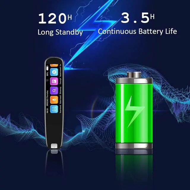 Alt view image 4 of 7 - Scan Reader Pen, 2 Way Wi - Fi Text to Sp Device, 2.99 Inch Touch Screen, 131 Languages Translator Device Support Offline Translation