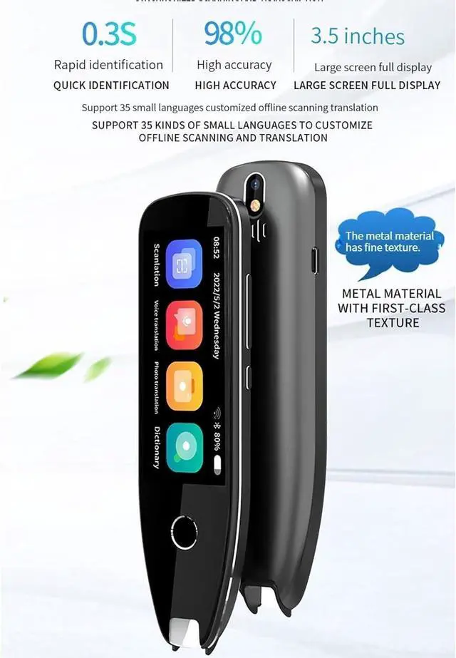 Alt view image 2 of 7 - Portable Real Time Translation - Languages Pocket Translator, Portable Foreign Language Real Time Way Translations, Language Translating Device, Lightweight Portable Scanning Translator Efficency