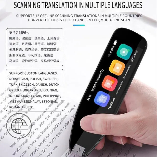 Alt view image 4 of 7 - Portable Real Time Translation - Languages Pocket Translator, Portable Foreign Language Real Time Way Translations, Language Translating Device, Lightweight Portable Scanning Translator Efficency