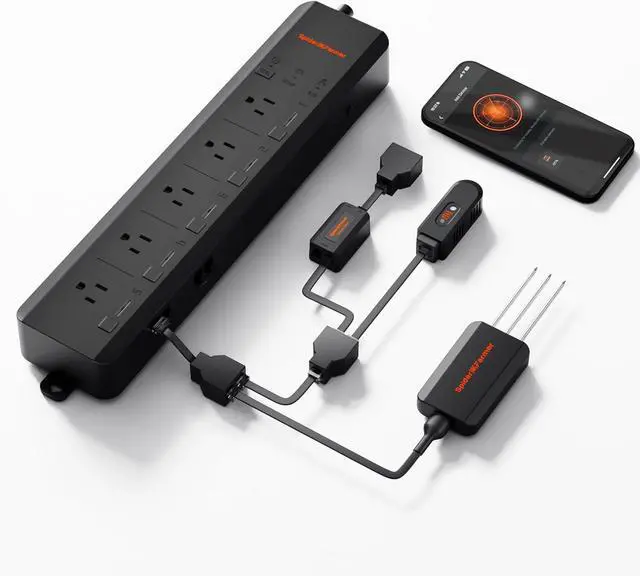 Main image of Spider Farmer GGS AC5 Power Strip Kits, 5 AC Smart APP-Based Controls Outlets, 3 in 1 Soil Sensor, Temp Humid Light Sensor, for Indoor Grow Tent and Room