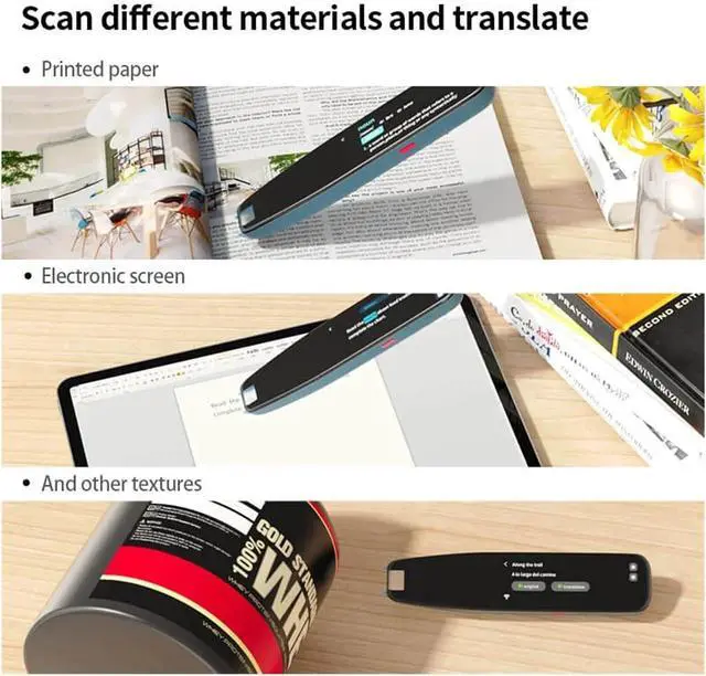 Alt view image 5 of 7 - Language Translator Device, Scan Reader Pen Translatorand Reading Pen for Dyslexia Autism Smart Voice Scan Translator Pen 112 Languages Translation for Business Learning Travel