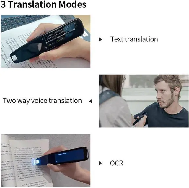 Alt view image 4 of 7 - Language Translator Device, Scan Reader Pen Translatorand Reading Pen for Dyslexia Autism Smart Voice Scan Translator Pen 112 Languages Translation for Business Learning Travel