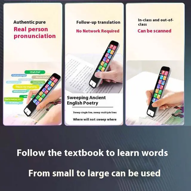 Alt view image 2 of 7 - Ai Smart Pen, Scan Translator Pen, Wireless Portable Reading Pen, Travel Digital Translation Pen, Scan Reading Pen for Dyslexia, Instant Voice Translator for Study, Travel, Business