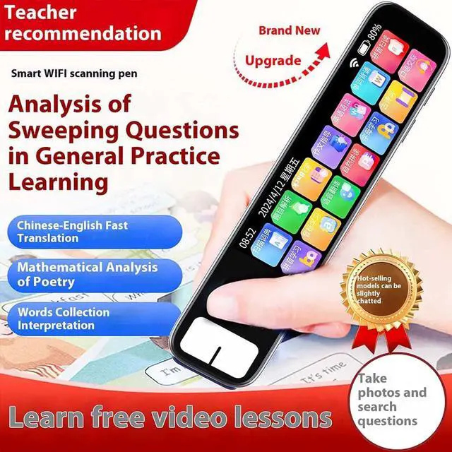 Alt view image 5 of 7 - Ai Smart Pen, Scan Translator Pen, Wireless Portable Reading Pen, Travel Digital Translation Pen, Scan Reading Pen for Dyslexia, Instant Voice Translator for Study, Travel, Business