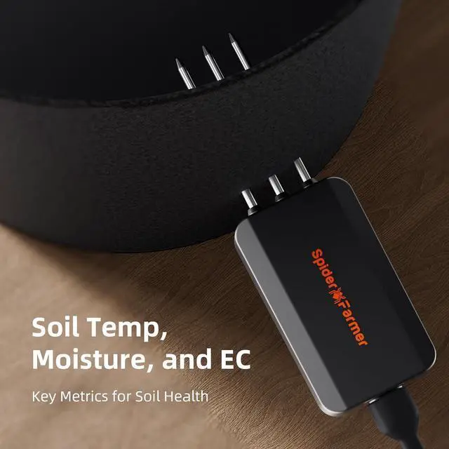 Alt view image 7 of 7 - Spider Farmer GGS AC5 Power Strip Kits, 5 AC Smart APP-Based Controls Outlets, 3 in 1 Soil Sensor, Temp Humid Light Sensor, for Indoor Grow Tent and Room