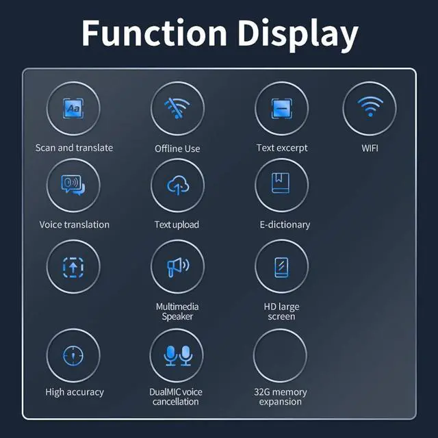 Alt view image 6 of 7 - FLEXMAN Scanning Translation Pen, 55 Languages Online Scanning Translation HD Double Microphones Builtin Dictionary Portable Speech Reader Pen for Multilingual Language Learners