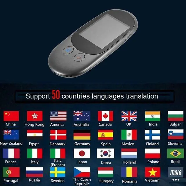 Alt view image 2 of 7 - Instant Voice Language Translator Device, Mini Handheld Portable Translation, Support 50 Languages, for Learning Travel Business Shopping