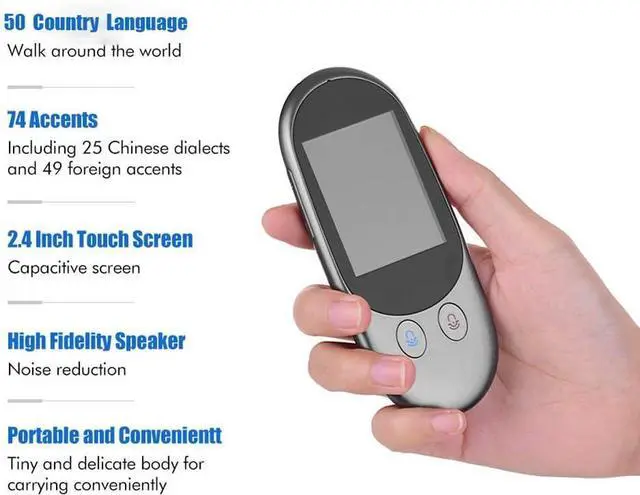 Alt view image 4 of 7 - Instant Voice Language Translator Device, Mini Handheld Portable Translation, Support 50 Languages, for Learning Travel Business Shopping