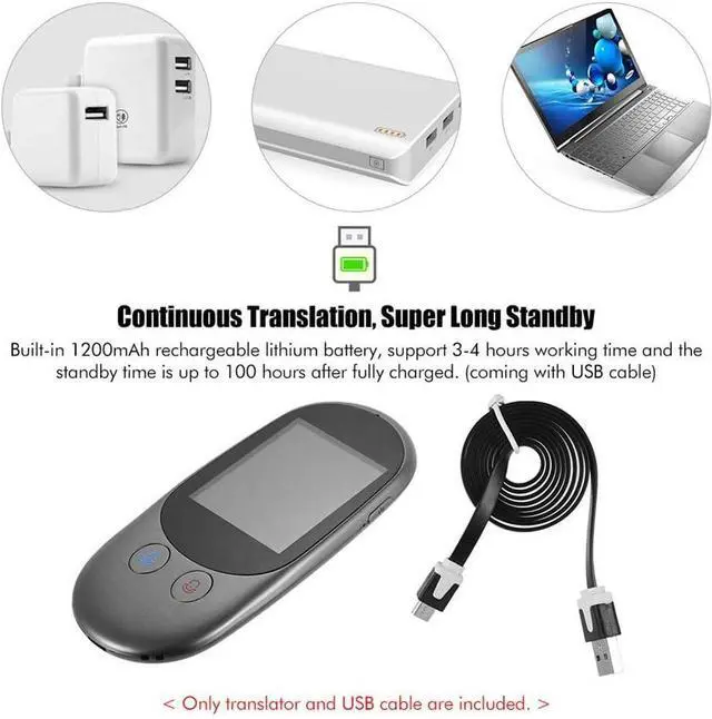 Alt view image 6 of 7 - Instant Voice Language Translator Device, Mini Handheld Portable Translation, Support 50 Languages, for Learning Travel Business Shopping