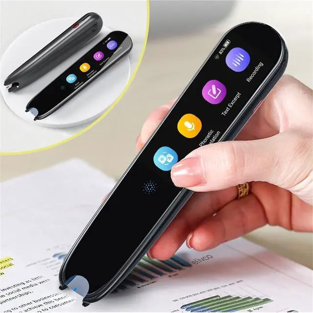 Alt view image 6 of 6 - Scan Reader Pen, Smart Voice Scan Translator Pen Real Time Language Translator Multifunction Translation Business Travel Abroad Dictionary Pen for Dyslexia, Elderly, Kids, Students