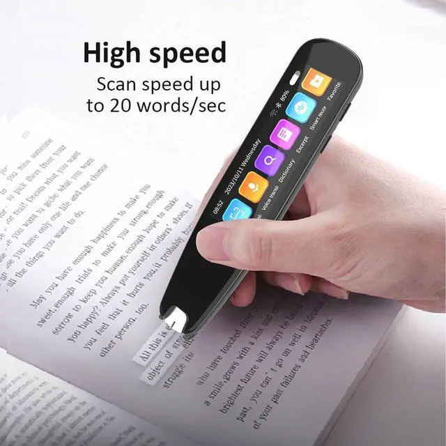 Alt view image 2 of 7 - Translator Pen Reading Pen for Language Learners, Translation Scanning Pen, Voice Offline Text Excerpt Translation, 3.7 inch Display Screen, for Business Travel