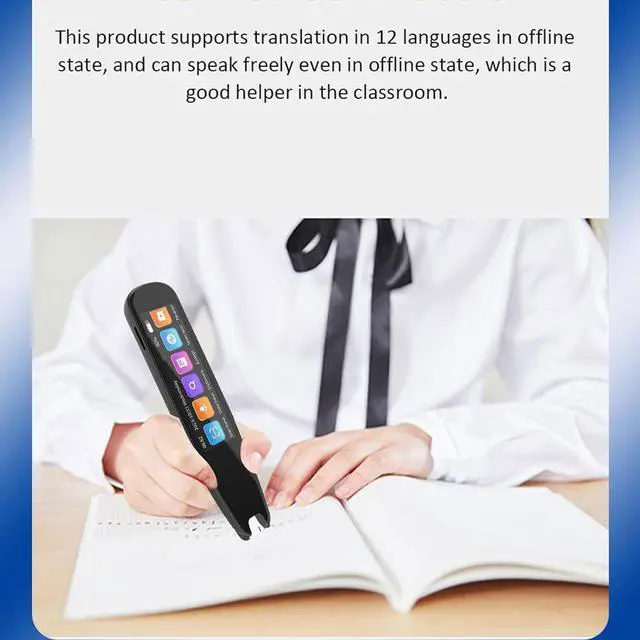 Alt view image 5 of 7 - Translator Pen Reading Pen for Language Learners, Translation Scanning Pen, Voice Offline Text Excerpt Translation, 3.7 inch Display Screen, for Business Travel