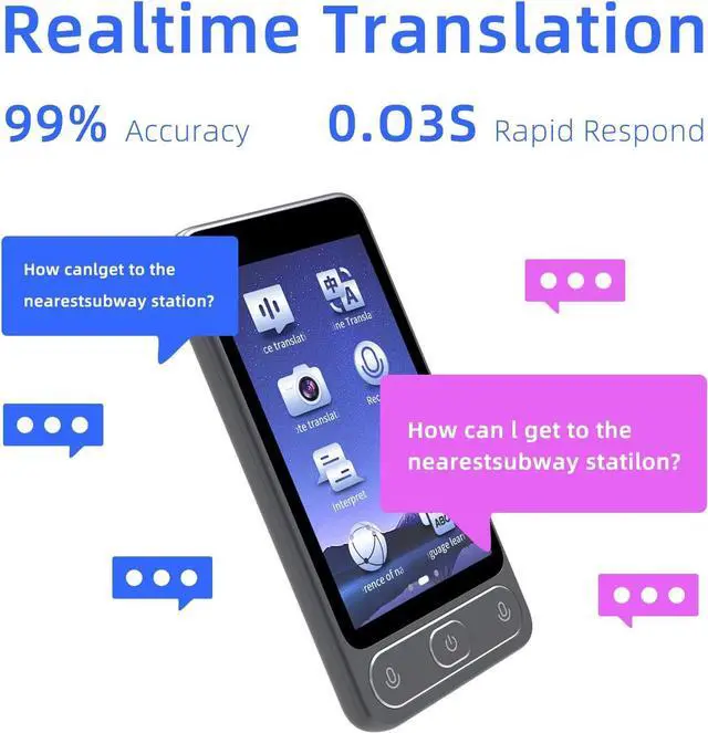 Alt view image 4 of 7 - Language Translator Device:142 Languages Portable Voice Translator with Offline Text Photo Translation and Recording