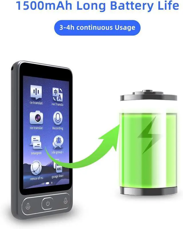 Alt view image 3 of 7 - Language Translator Device:142 Languages Portable Voice Translator with Offline Text Photo Translation and Recording