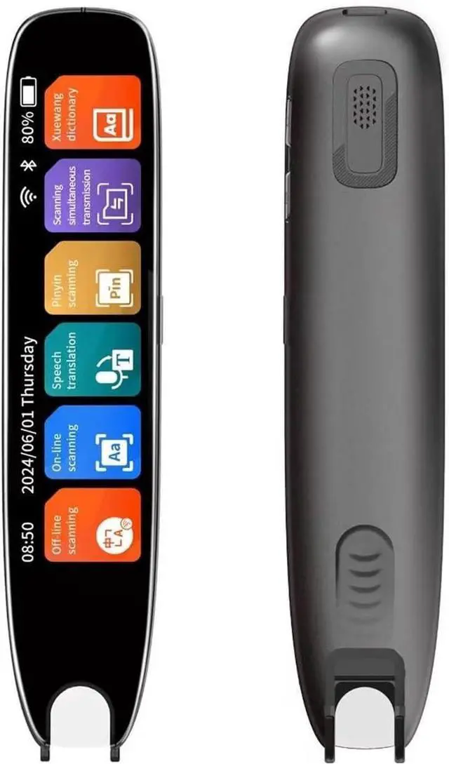 Alt view image 3 of 7 - Scan Reader Pen, S65 Translation Pen Real Time ligent Text Scanning Point Reading Learning Smart Voice Translator Device Recording Pen for Dyslexia, Elderly, Kids, Students