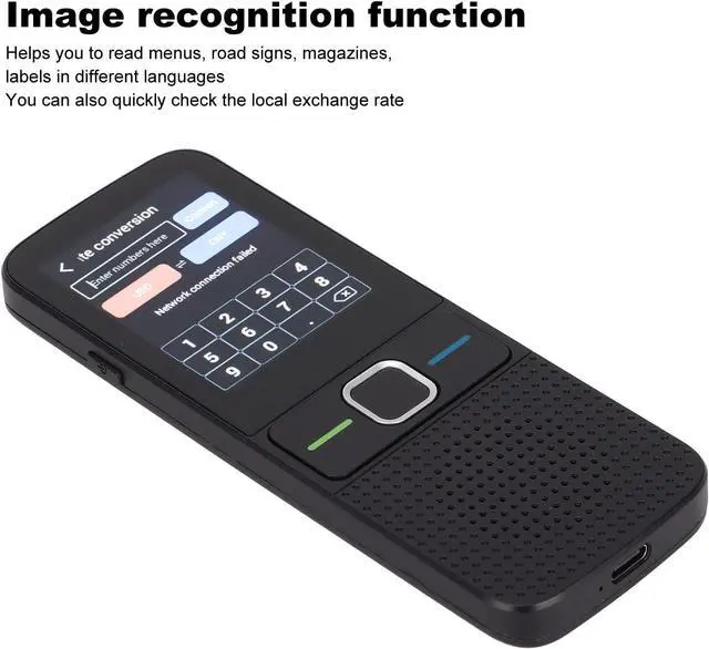 Alt view image 5 of 7 - Smart Voice Photo Translator, 2 Way Instant 138 Languages Touchscreen Language Translator Device, Portable Voice Interpreter for Travel Business Study (Black)