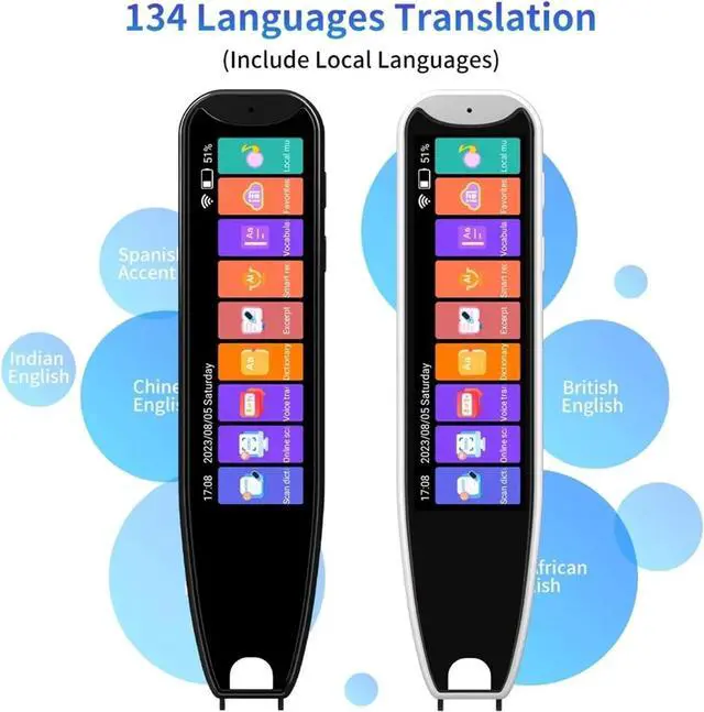 Alt view image 4 of 7 - MD22 Voice Translator Offline Scan Translation Pen 134 Voice Translation 9 OfflineTranslation Business Scanning Reading Pen(Black)