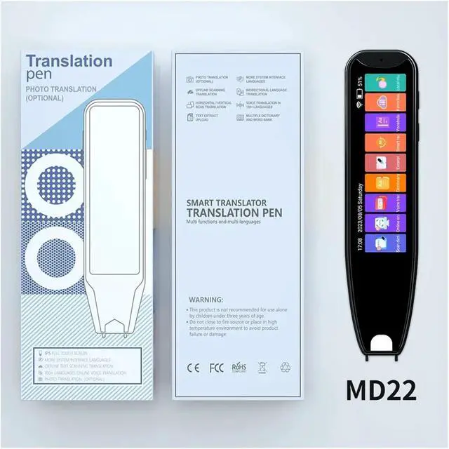 Alt view image 7 of 7 - MD22 Voice Translator Offline Scan Translation Pen 134 Voice Translation 9 OfflineTranslation Business Scanning Reading Pen(Black)