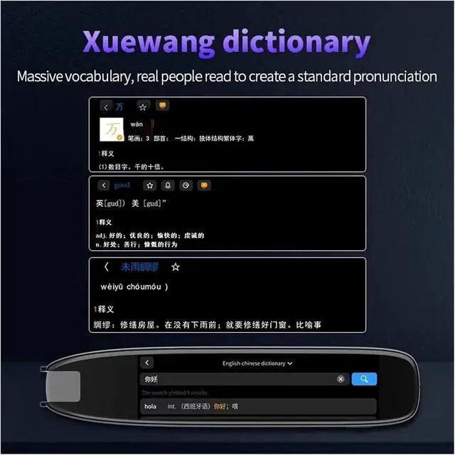 Alt view image 7 of 7 - S65 Pro Smart Translation Pen 142Languages WiFi Photo Scan Voice Translator Portable International Business Translation Tool
