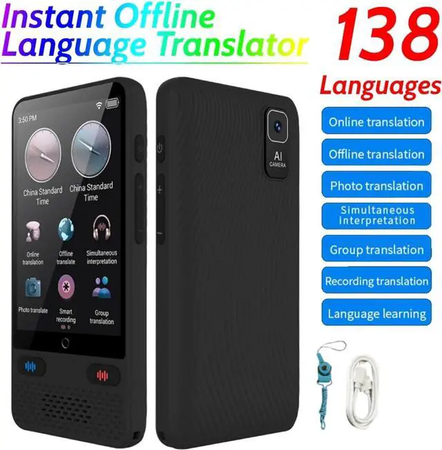 Alt view image 2 of 7 - Instant Offline Language Translator Device with Online Offline Translation Real-Time Translation Device for Travel Business