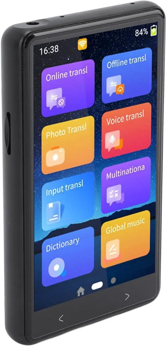 Alt view image 3 of 7 - Language Translator Device Portable Instant Translator Multifunctional Translation for Travel Business Study Metal ABS Black 288g