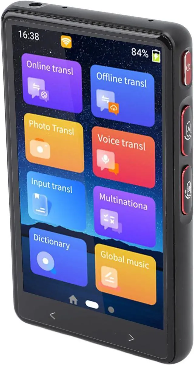 Alt view image 4 of 7 - Language Translator Device Portable Instant Translator Multifunctional Translation for Travel Business Study Metal ABS Black 288g