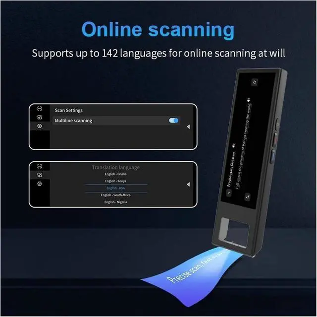 Alt view image 3 of 7 - Portable S90 Translation Pen Real Time Intelligent Text Scanning Point Reading Learning Smart Voice Translator Device