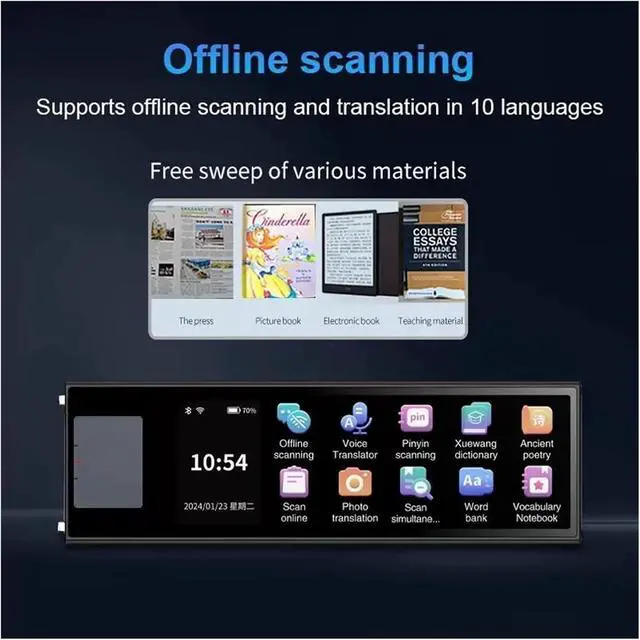 Alt view image 5 of 7 - Portable S90 Translation Pen Real Time Intelligent Text Scanning Point Reading Learning Smart Voice Translator Device