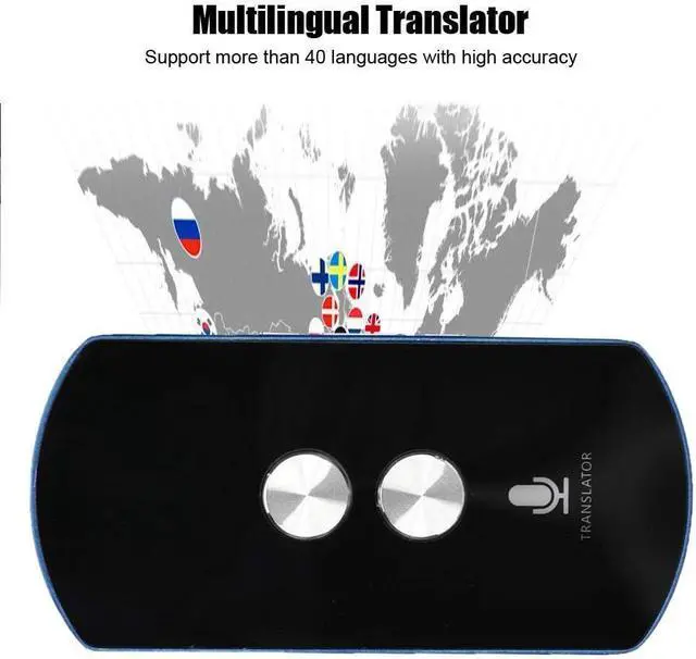 Alt view image 3 of 7 - Language Voice Translator, Instant Voice Converter Two-Way WiFi 42 Languages 2.4 Inch Bluetooth Language Translation Equipment for Travel Business Learning Shopping,Blue Needed Efficency Needed