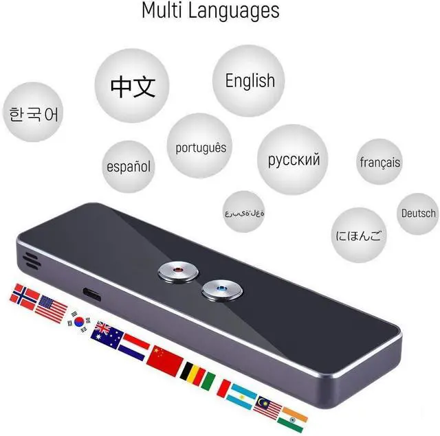 Alt view image 7 of 7 - Multi Language Translator Real-time Sp/Text Translation Device with APP for Business Travel Shopping English Chinese French Spanish Japanese Needed Efficency Needed