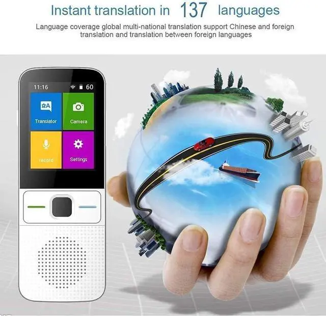 Alt view image 6 of 7 - Language Translator Device, Portable Voice Translator 137 Languages Two Way Language Instant Voice Translato,2.4 Inch Touch Screen Needed Efficency Needed