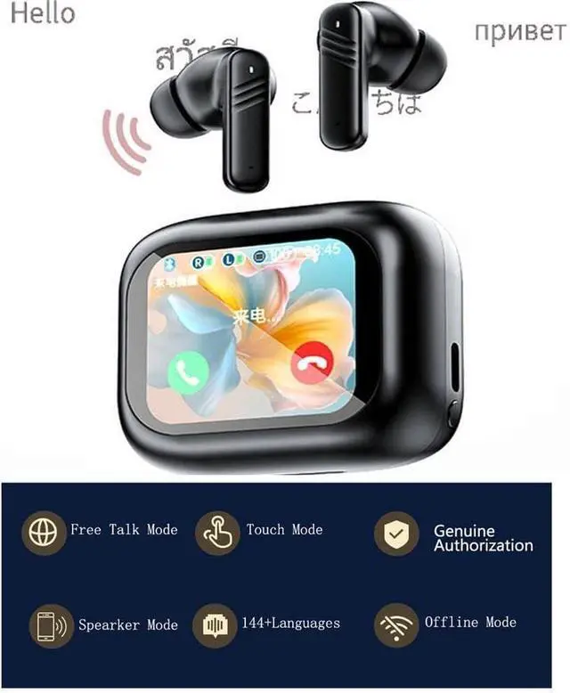 Alt view image 7 of 7 - Translation Headset AI Multi-Language Instant Translation Bluetooth Headset Portable Tools Travel Translator Smart Exotic